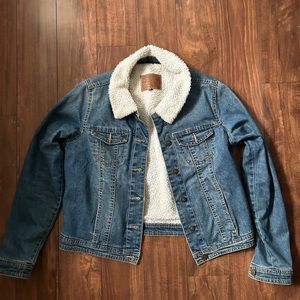 Jean jacket with warm lining